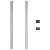 Hekpalen 2 pcs Zilver 70 cm Gegalvaniseerd staal - thumbnail