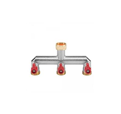 Verdeler / splitter messing - 3 aftakkingen - 3/4