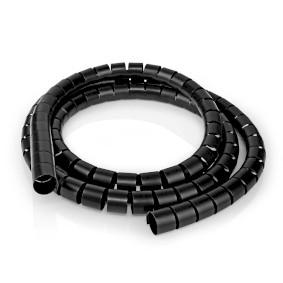 Kabelmanagement | Spiraalvormige sleeve | 2.00 m | 1 Stuks | Maximale kabeldikte: 28 mm | PE | Zwart