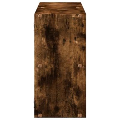 Wandschap 100x25x50 cm bewerkt hout gerookt eikenkleurig Wandschap 100x25x50 cm bewerkt hout gerookt eikenkleurig