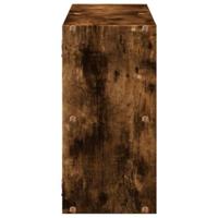 Wandschap 100x25x50 cm bewerkt hout gerookt eikenkleurig - thumbnail