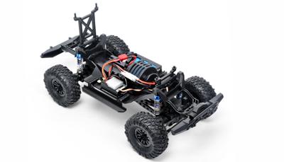 Amewi Dirt Climbing PickUp Race 1:10 Brushed RC auto Elektro Crawler 4WD RTR 2,4 GHz Incl. accu en lader, Met lichteffect, Incl. batterijen