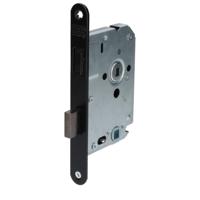 Nemef magneet badkamerdeurslot - 1264/73 - doornmaat 50mm - links/rechts - zwart - thumbnail