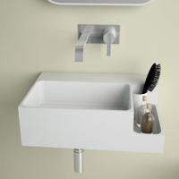 Fontein Ideavit Soliddual 1.0 50x36x15.5 cm Solid Surface Met Opbergruimte Mat Wit Ideavit - thumbnail