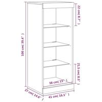 Dressoir met LED-verlichting 41x37x100 cm wit - thumbnail
