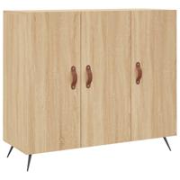 Dressoir 90x34x80 cm bewerkt hout sonoma eikenkleurig - thumbnail