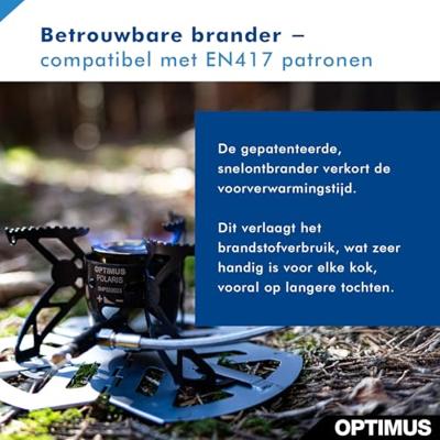Optimus Polaris Optifuel Black Edition Brander Zwart
