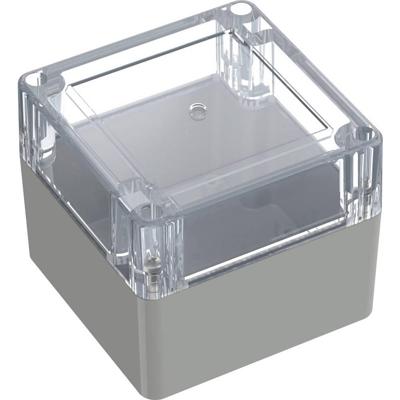 TRU COMPONENTS 6U07090908437 TC-13865084 Industriële behuizing 90 x 90 x 75 ABS, Polycarbonaat Lichtgrijs, Transparant 1 stuk(s)