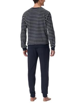 Schiesser Schiesser Pyjama Long nightblue 181929 58/3XL