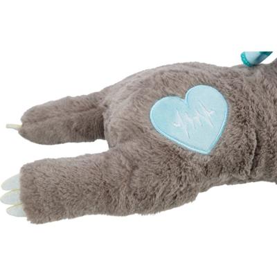 Trixie pluche luiaard grijs met heartbeat voor puppy Trixie pluche luiaard grijs met heartbeat voor puppy