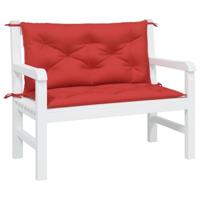 VidaXL Tuinbankkussens 2 st 100x50x7 cm oxford stof rood - thumbnail
