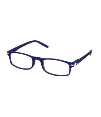 Spectrum leesbril mat blauw rechthoekig 3.50