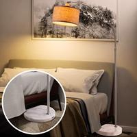 Booglamp, retro lamp, vloerlamp, Edelstaal, gebogen vloerlamp met lampenkap , verstelbaar - thumbnail