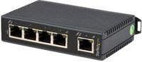 StarTech. com Industriële 5-poorts Ethernet-schakelaar voor DIN-railmontage, Unmanaged 10/100 netwerk switch, IP 30 behuizing - thumbnail
