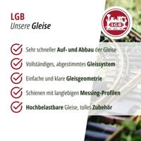 G LGB rails 18020 Gebogen rails 7.5 ° 2363 mm 1 stuk(s) - thumbnail