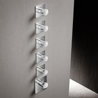 Hotbath Mate Afbouwdeel High Flow 5 Stopkranen Vierkant Chroom - thumbnail