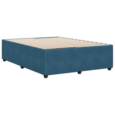 Bedframe fluweel blauw 160x200 cm