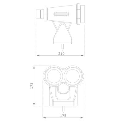 AXI verrekijker voor speeltoren geel 21 cm AXI verrekijker voor speeltoren geel 21 cm