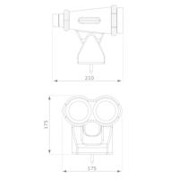 AXI verrekijker voor speeltoren geel 21 cm - thumbnail