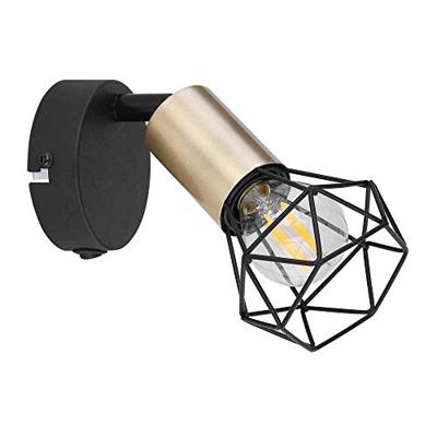 Globo Design wandlampXara I zwart met goud - 54802S-1AB
