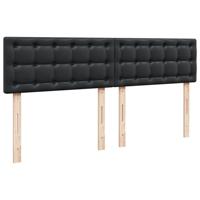Boxspring met matras kunstleer zwart 200x200 cm - thumbnail