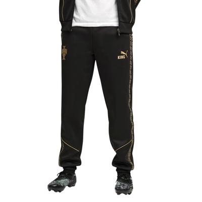 PUMA Portugal Pantera Negra Pre-Match Trainingsbroek Zwart Goud