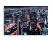 Schilderij - Dubai bij nacht, prachtig overzicht, 4 maten, premium print - thumbnail