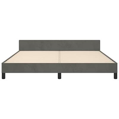 Bedframe zonder matras 160x200 cm fluweel donkergrijs