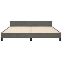 Bedframe zonder matras 160x200 cm fluweel donkergrijs - thumbnail