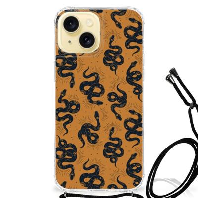 Case Anti-shock voor Apple iPhone 15 Snakes Case Anti-shock voor Apple iPhone 15 Snakes