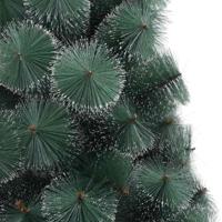 VidaXL Kunstmatige voorverlichte kerstboom met ballenset groen 120 cm - thumbnail