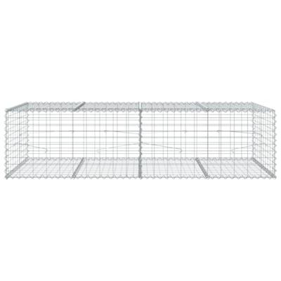 Schanskorf 200x100x50 cm gegalvaniseerd ijzer zilverkleurig