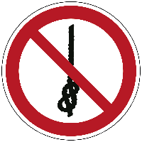 Verboden om knopen te maken - Ø 200 mm - Sticker - thumbnail