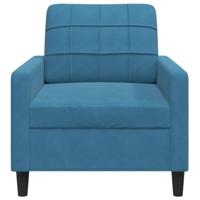Fauteuil 60 cm fluweel blauw - thumbnail