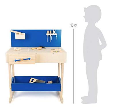 Small Foot - houten speelgoedwerkbank blauw met accessoires Small Foot - houten speelgoedwerkbank blauw met accessoires
