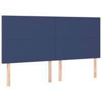 Hoofdborden 4 st 90x5x78/88 cm stof blauw - thumbnail