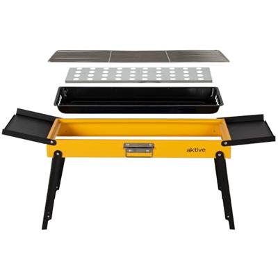 Barbecue Draagbare Aktive Staal 89 x 32 x 22 cm Geel