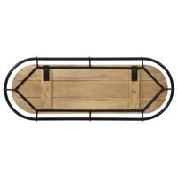 Wandkapstok met 5 haken massief ruw mangohout - thumbnail