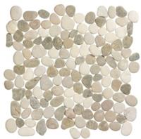 Vloer-/wandtegel pebbles Terre D'Azur Stone Pebbles 30x30cm mix beige mat - thumbnail