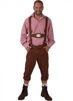 Tirolerbroek met bretels Edelweiss bruin - thumbnail