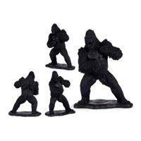Decoratieve figuren Gorilla Zwart Hars (25,5 x 56,5 x 43,5 cm) - thumbnail