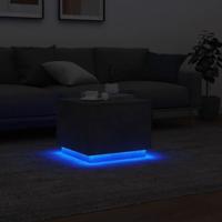 Salontafel met LED-verlichting 50x50x40 cm betongrijs - thumbnail