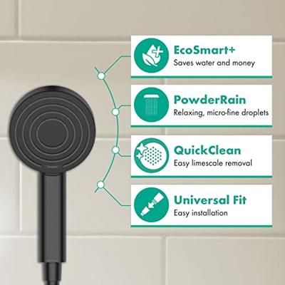 Hansgrohe Handdouche Pulsify S 105 1 Jet EcoSmart Mat Zwart