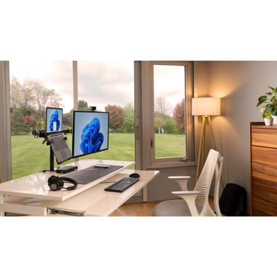 Kensington SmartFit Ergo monitorarm, met uitschuifbare arm, dubbel, zwart - thumbnail