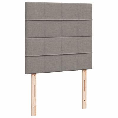 Boxspring met matras stof taupe 90x200 cm - thumbnail