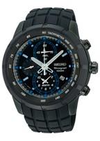 Horlogeband Seiko 7T62-0KG0 / SNAD87P1 / 4A3K1MRR Rubber Zwart 24mm