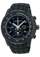 Horlogeband Seiko 7T62-0KG0 / SNAD87P1 / 4A3K1MRR Rubber Zwart 24mm - thumbnail