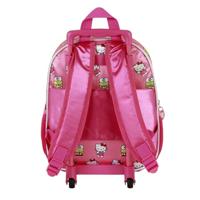 Sanrio 3D Backpack with Wheels Hello Kitty Funny Pink Small - thumbnail