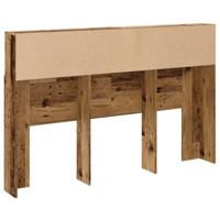 Hoofdbordkast 160x19x103,5 cm bewerkt hout oud houtkleurig - thumbnail