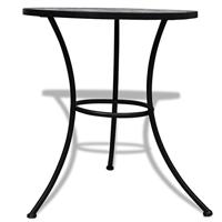 Bistrotafel 60 cm mozaek zwart en wit - thumbnail